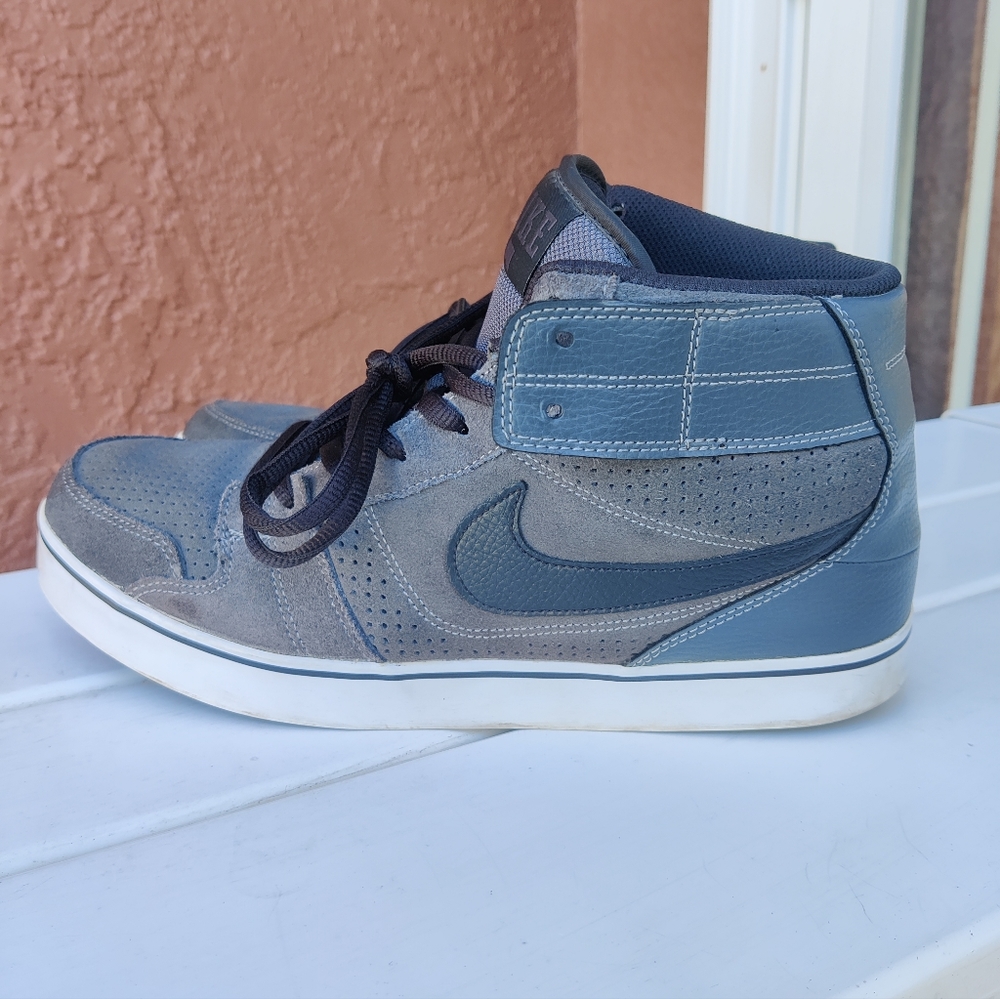 Nike Mens Ruckus Anthracite Gray / Black Mid Top Shoes 387174-001 size 12